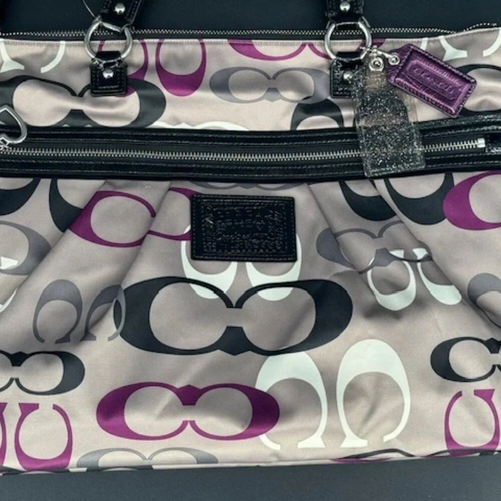 NWT Coach Daisy Optic Print Multi Glam Logo Tote Bag, F22961 (From 2012) - Picture 2 of 8